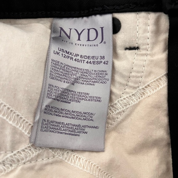 NYDJ Ami Skinny High Rise Denim Lift Tuck Jeans in Black Size 8 - Picture 5 of 8